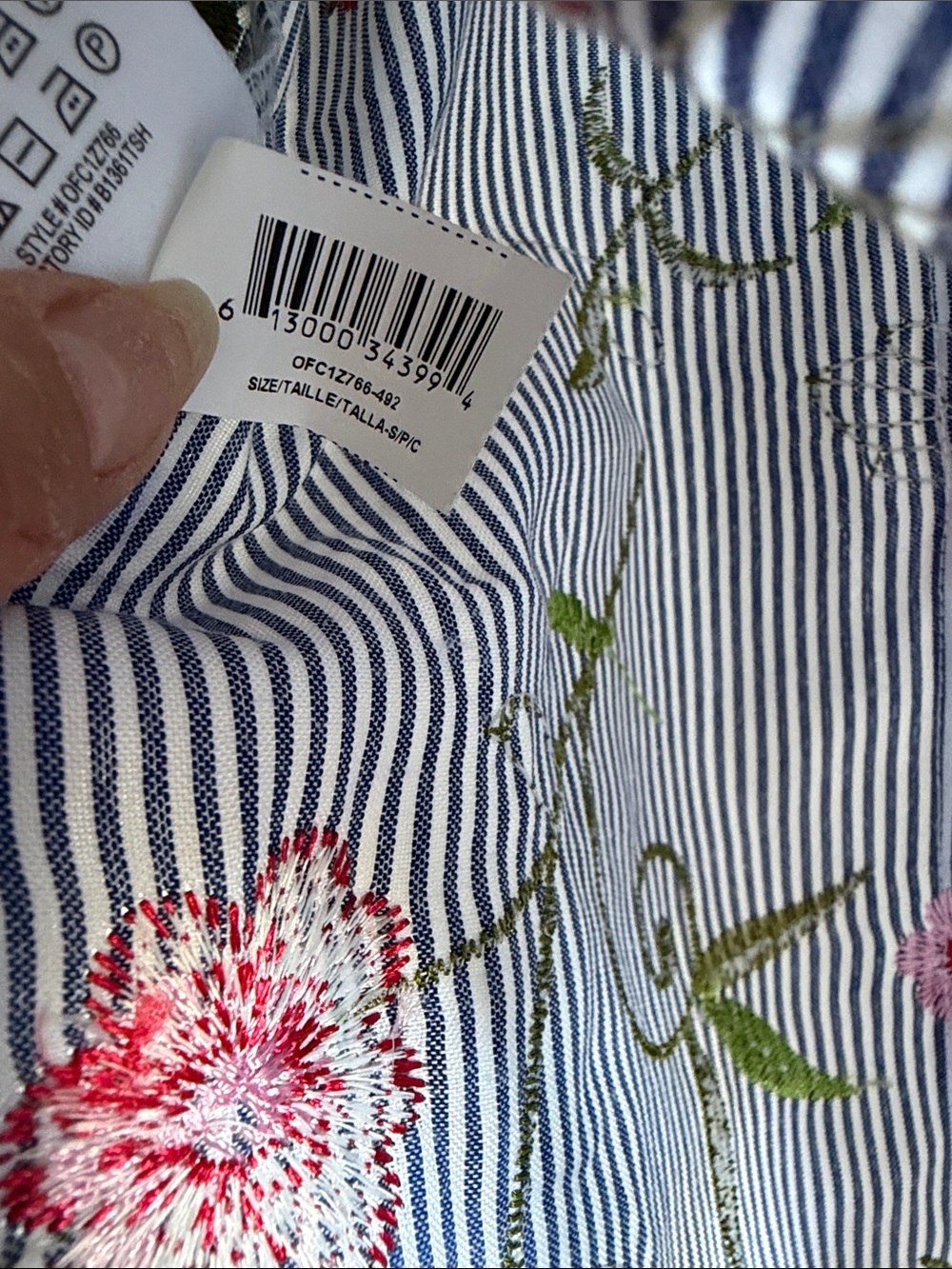 BCBGeneration Blue and Pink Floral Ruffle Sleeveless Blouse - Picture 2 of 4